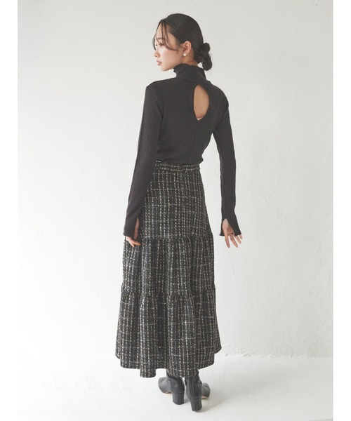 Stylevoice for xxx（スタイルヴォイスフォー）の「バックスリットリブカットソートップス（Tシャツ/カットソー・レディース・ブラック/グレー/レッド・FREE）」の10枚目の写真