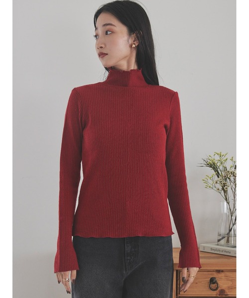 Stylevoice for xxx（スタイルヴォイスフォー）の「バックスリットリブカットソートップス（Tシャツ/カットソー・レディース・ブラック/グレー/レッド・FREE）」の18枚目の写真