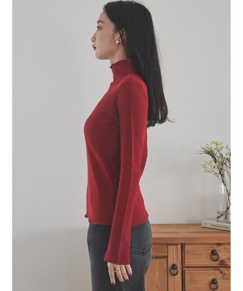 Stylevoice for xxx（スタイルヴォイスフォー）の「バックスリットリブカットソートップス（Tシャツ/カットソー・レディース・ブラック/グレー/レッド・FREE）」の19枚目の写真