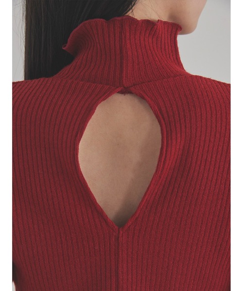 Stylevoice for xxx（スタイルヴォイスフォー）の「バックスリットリブカットソートップス（Tシャツ/カットソー・レディース・ブラック/グレー/レッド・FREE）」の22枚目の写真