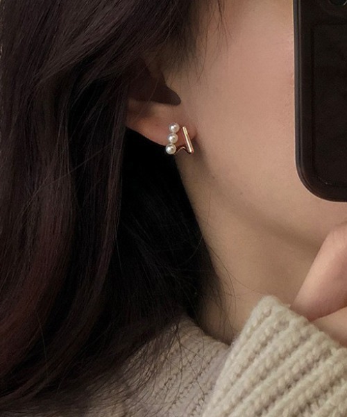 yu-ka（ユーカ）の「YU-KA:デザインパールピアス（ピアス（両耳用）・レディース・ゴールド/ピンクゴールド・FREE）」の3枚目の写真