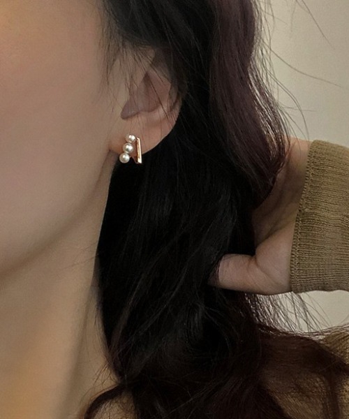 yu-ka（ユーカ）の「YU-KA:デザインパールピアス（ピアス（両耳用）・レディース・ゴールド/ピンクゴールド・FREE）」の4枚目の写真