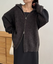 CAPRICIEUX LE'MAGE | エルボーパッチジップニット(ニット/セーター)