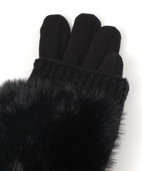 BAYFLOW(ベイフロー)の「3WAYファーグローブ(手袋・レディース・ベージュ/ブラック/チャコール・FREE)」の8枚目の写真