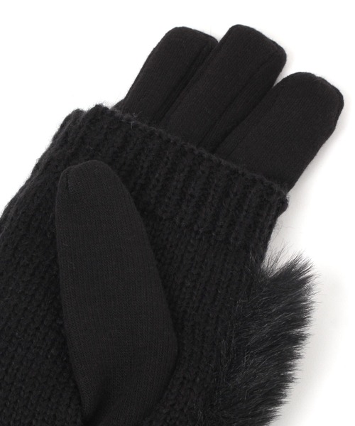BAYFLOW(ベイフロー)の「3WAYファーグローブ(手袋・レディース・ベージュ/ブラック/チャコール・FREE)」の9枚目の写真