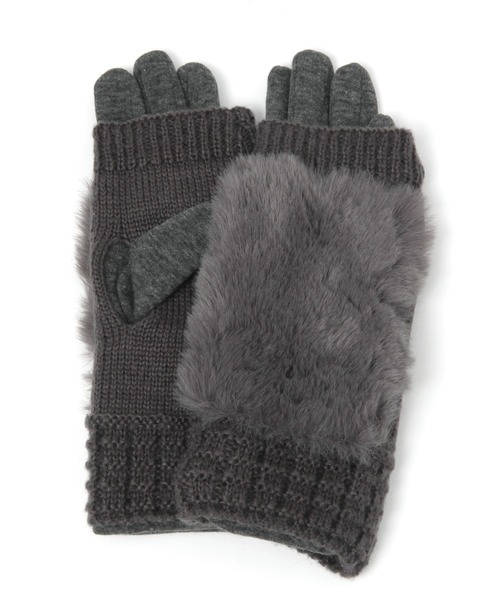 BAYFLOW(ベイフロー)の「3WAYファーグローブ(手袋・レディース・ベージュ/ブラック/チャコール・FREE)」の16枚目の写真