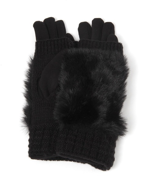 BAYFLOW(ベイフロー)の「3WAYファーグローブ(手袋・レディース・ベージュ/ブラック/チャコール・FREE)」の17枚目の写真