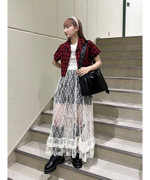 jouetie（ジュエティ）の「レースキャミワンピース（ワンピース・レディース・ブラック/オフホワイト/ピンク・MEDIUM）」の20枚目の写真