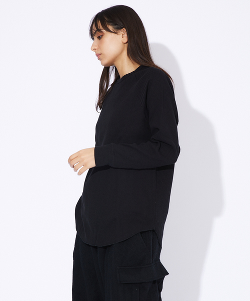 FRUIT OF THE LOOM（フルーツオブザルーム）の「【FRUIT OF THE LOOM】ヘビーオンス サーマル ラグラン クルー ロンT（Tシャツ/カットソー・メンズ・オフホワイト/オレンジ/パープル/ブラック・XL/L/M）」の7枚目の写真