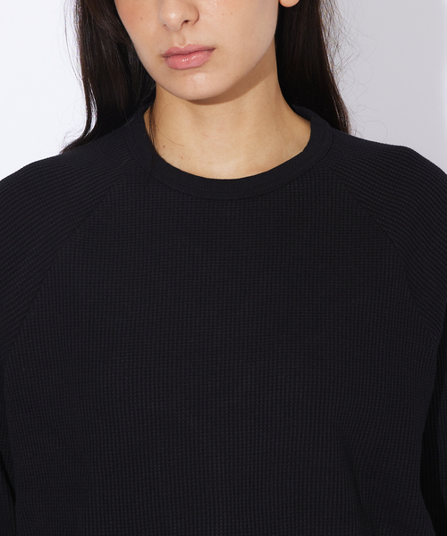 FRUIT OF THE LOOM（フルーツオブザルーム）の「【FRUIT OF THE LOOM】ヘビーオンス サーマル ラグラン クルー ロンT（Tシャツ/カットソー・メンズ・オフホワイト/オレンジ/パープル/ブラック・XL/L/M）」の9枚目の写真