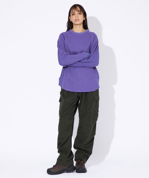 FRUIT OF THE LOOM（フルーツオブザルーム）の「【FRUIT OF THE LOOM】ヘビーオンス サーマル ラグラン クルー ロンT（Tシャツ/カットソー・メンズ・オフホワイト/オレンジ/パープル/ブラック・XL/L/M）」の15枚目の写真