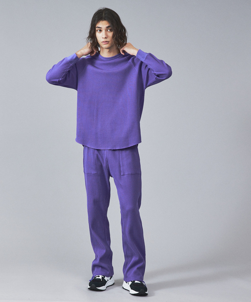 FRUIT OF THE LOOM（フルーツオブザルーム）の「【FRUIT OF THE LOOM】ヘビーオンス サーマル ラグラン クルー ロンT（Tシャツ/カットソー・メンズ・オフホワイト/オレンジ/パープル/ブラック・XL/L/M）」の17枚目の写真