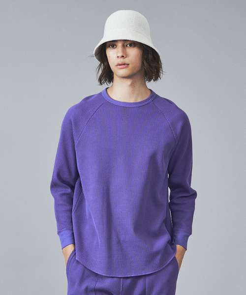 FRUIT OF THE LOOM（フルーツオブザルーム）の「【FRUIT OF THE LOOM】ヘビーオンス サーマル ラグラン クルー ロンT（Tシャツ/カットソー・メンズ・オフホワイト/オレンジ/パープル/ブラック・XL/L/M）」の18枚目の写真