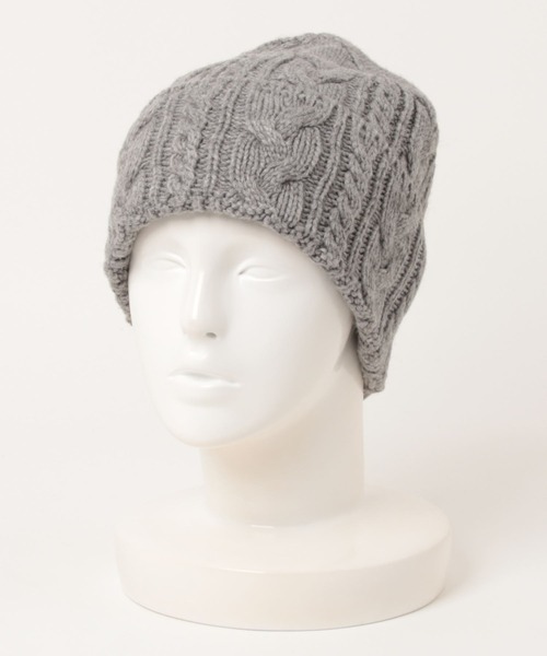 AMERICAN HOLIC（アメリカンホリック）の「ケーブルニットキャップ（ニットキャップ/ビーニー・レディース・ベージュ系その他2/杢グレー・FREE）」の4枚目の写真