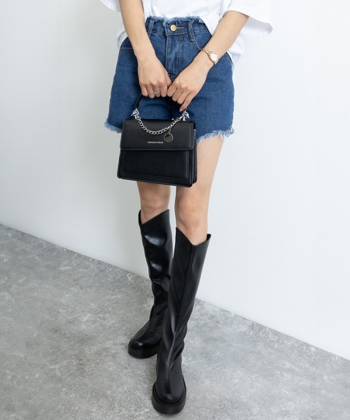 Miniministore（ミニミニストア）の「ロングブーツ 厚底 ジョッキーブーツ韓国（ブーツ・レディース・ブラック/ブラウン・24.0cm/24.5cm/23.5cm/23.0cm/22.5cm）」の19枚目の写真