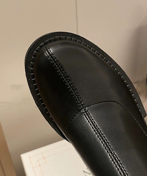 Miniministore（ミニミニストア）の「ロングブーツ 厚底 ジョッキーブーツ韓国（ブーツ・レディース・ブラック/ブラウン・24.0cm/24.5cm/23.5cm/23.0cm/22.5cm）」の15枚目の写真