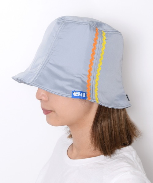 Flowering（フラワーリング）の「【Chill Panda/チルパンダ】サイドライン平天撥水サウナハット（ハット・レディース・ホワイト/グレー/ピンク/ブラック/ブルー・FREE）」の3枚目の写真