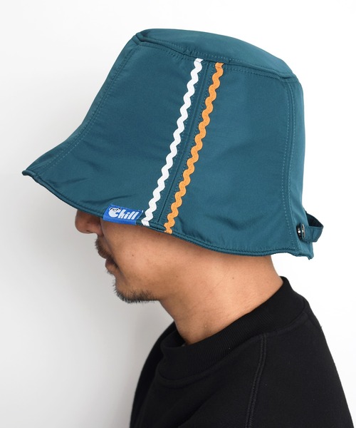 Flowering（フラワーリング）の「【Chill Panda/チルパンダ】サイドライン平天撥水サウナハット（ハット・レディース・ホワイト/グレー/ピンク/ブラック/ブルー・FREE）」の4枚目の写真