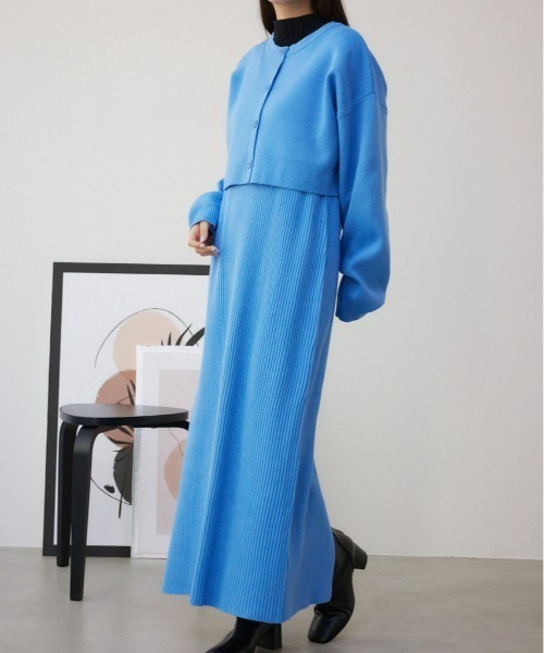 セール】レイヤードセットニットワンピ（ワンピース）｜AZUL BY MOUSSY