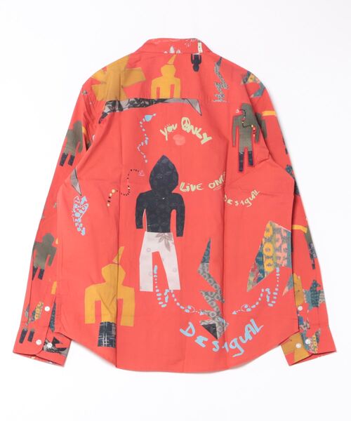 Desigual（デシグアル）の「イラスト ポプリンシャツ（シャツ/ブラウス・メンズ・レッド・XXL/XL/L/M/S）」の2枚目の写真