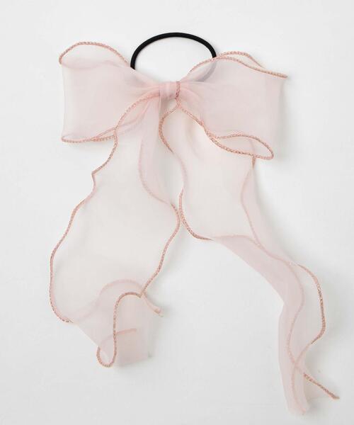 WEGO(ウィゴー)の「WEGO/パイピングスケリボンゴム(ヘアゴム・レディース・ピンク/ブラック/ホワイト・FREE)」の5枚目の写真