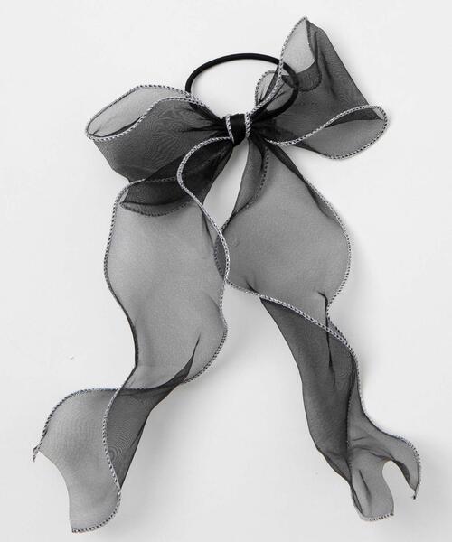 WEGO(ウィゴー)の「WEGO/パイピングスケリボンゴム(ヘアゴム・レディース・ピンク/ブラック/ホワイト・FREE)」の6枚目の写真