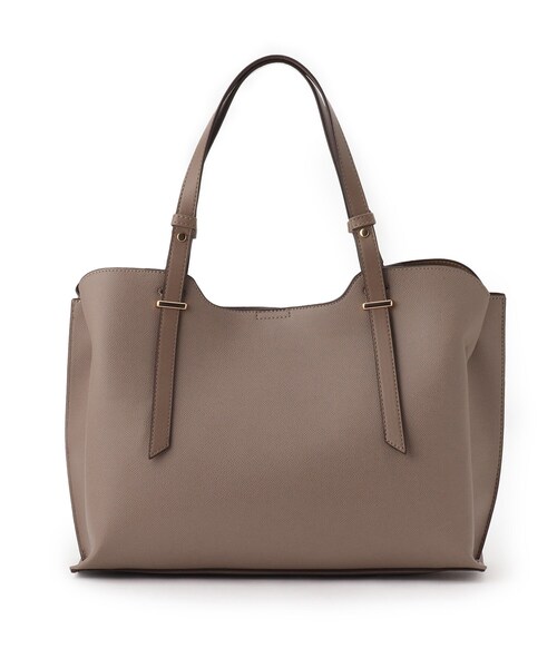 INDIVI(インディヴィ)の「◆【合皮/A4収納可能】横型トートバック(トートバッグ・レディース・ナチュラル/ブラック/ブラウン系その他・00)」の4枚目の写真