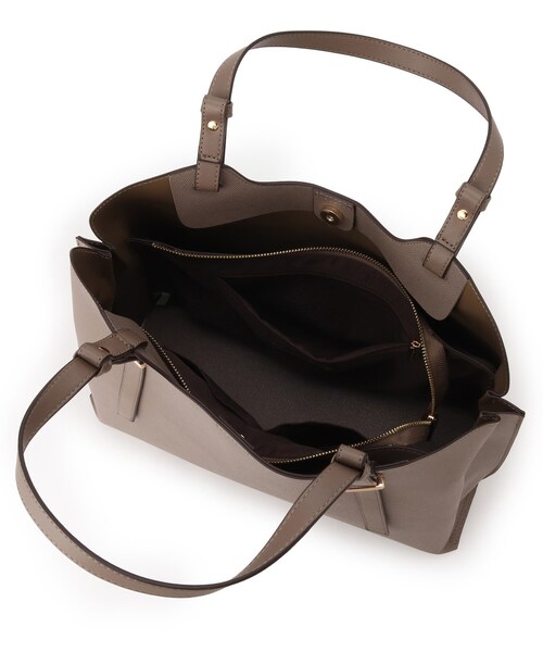 INDIVI(インディヴィ)の「◆【合皮/A4収納可能】横型トートバック(トートバッグ・レディース・ナチュラル/ブラック/ブラウン系その他・00)」の9枚目の写真