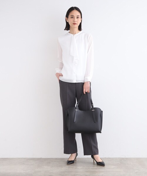 INDIVI(インディヴィ)の「◆【合皮/A4収納可能】横型トートバック(トートバッグ・レディース・ナチュラル/ブラック/ブラウン系その他・00)」の14枚目の写真