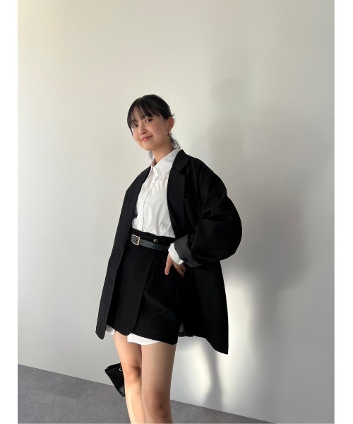 HANNE(アン)の「オーバーサイズテーラードジャケット(テーラードジャケット・レディース・ブラック/ベージュ/チャコールグレー・FREE)」の13枚目の写真