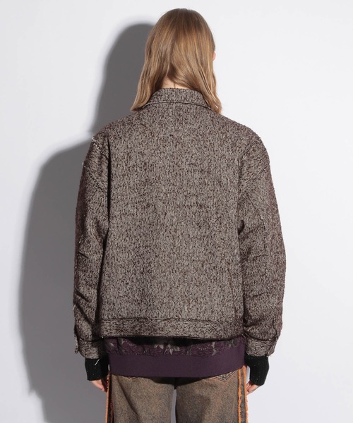 HARE（ハレ）の「カットオフツイードブルゾン(HARE)（ブルゾン・メンズ・ブラック/ブラウン・MEDIUM/SMALL）」の9枚目の写真