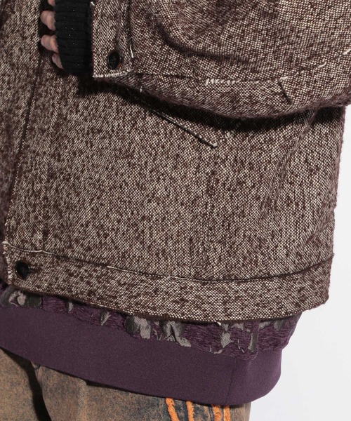 HARE（ハレ）の「カットオフツイードブルゾン(HARE)（ブルゾン・メンズ・ブラック/ブラウン・MEDIUM/SMALL）」の13枚目の写真