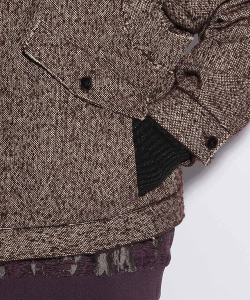 HARE（ハレ）の「カットオフツイードブルゾン(HARE)（ブルゾン・メンズ・ブラック/ブラウン・MEDIUM/SMALL）」の14枚目の写真