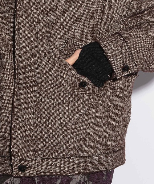 HARE（ハレ）の「カットオフツイードブルゾン(HARE)（ブルゾン・メンズ・ブラック/ブラウン・MEDIUM/SMALL）」の15枚目の写真