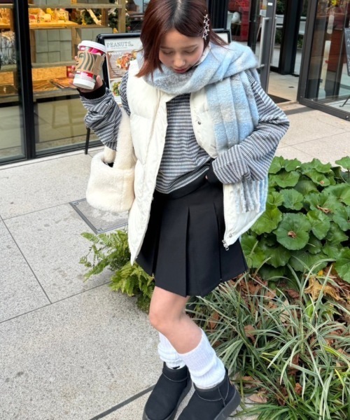 nemne store(ネンネストア)の「【低身長サイズあり】柄ジャガードショートニットトップス(ニット/セーター・レディース・ブラック/レッド/ブルー・SMALL/MEDIUM)」の4枚目の写真