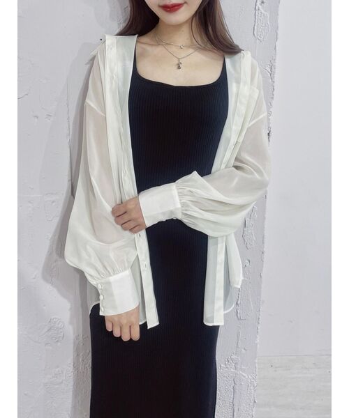 EATME（イートミー）の「フリルオーバーシャツ（シャツ/ブラウス・レディース・ブラック/グレー/イエロー・FREE）」の12枚目の写真