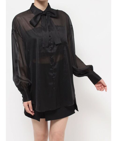 EATME（イートミー）の「フリルオーバーシャツ（シャツ/ブラウス・レディース・ブラック/グレー/イエロー・FREE）」の13枚目の写真