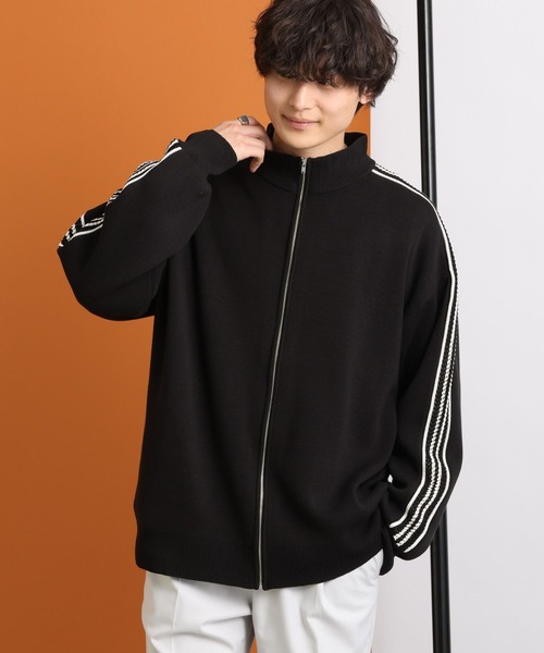 RAGEBLUE（レイジブルー）の「サイドライン/ハイネックドライバーズニット/トラックジャケット（カーディガン/ボレロ・メンズ・ホワイト/レッド/パープル/ブラック・MEDIUM/LARGE）」の12枚目の写真