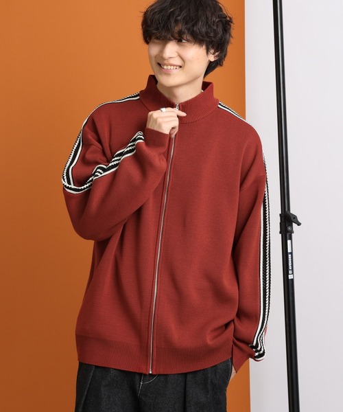 RAGEBLUE（レイジブルー）の「サイドライン/ハイネックドライバーズニット/トラックジャケット（カーディガン/ボレロ・メンズ・ホワイト/レッド/パープル/ブラック・MEDIUM/LARGE）」の14枚目の写真