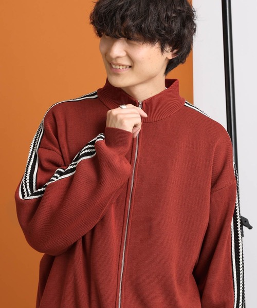 RAGEBLUE（レイジブルー）の「サイドライン/ハイネックドライバーズニット/トラックジャケット（カーディガン/ボレロ・メンズ・ホワイト/レッド/パープル/ブラック・MEDIUM/LARGE）」の17枚目の写真