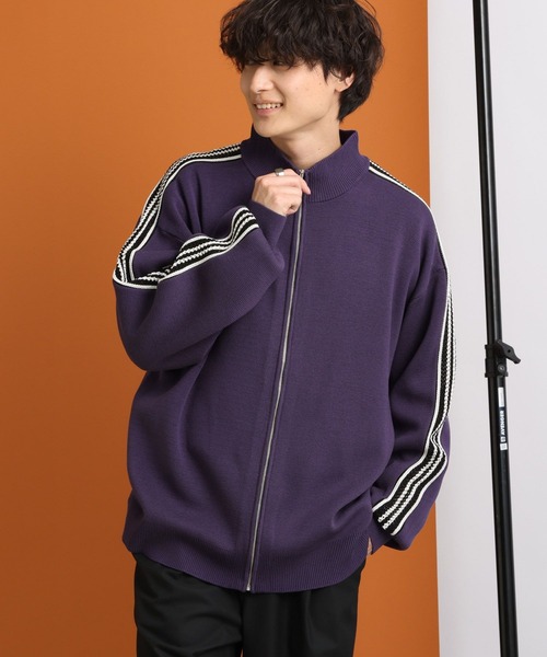 RAGEBLUE（レイジブルー）の「サイドライン/ハイネックドライバーズニット/トラックジャケット（カーディガン/ボレロ・メンズ・ホワイト/レッド/パープル/ブラック・MEDIUM/LARGE）」の19枚目の写真