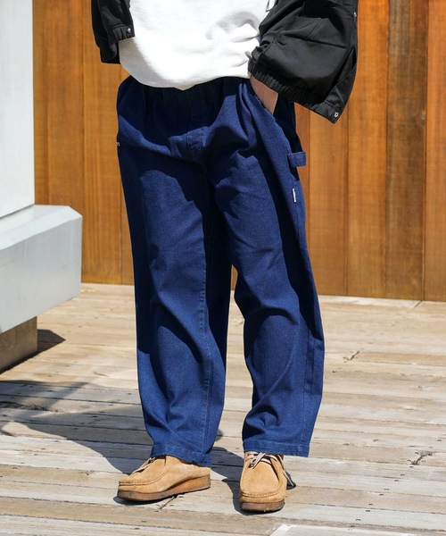 ELEMENT(エレメント)の「ELEMENT メンズ SHOD PANTS W_9 デニムパンツ/エレメントリラックスワイドフィットペインターデニムパンツ(デニムパンツ・メンズ・ライトブルー/インディゴブルー/ブルー系その他・LARGE/X-LARGE/MEDIUM)」の8枚目の写真