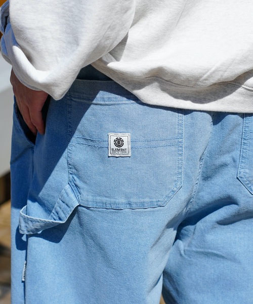 ELEMENT(エレメント)の「ELEMENT メンズ SHOD PANTS W_9 デニムパンツ/エレメントリラックスワイドフィットペインターデニムパンツ(デニムパンツ・メンズ・ライトブルー/インディゴブルー/ブルー系その他・LARGE/X-LARGE/MEDIUM)」の4枚目の写真
