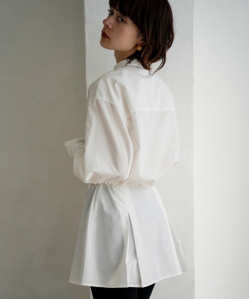 CIEL'AIR(シエルエアー)の「Peplum Long Sleeve Blouse(シャツ/ブラウス・レディース・グレー/ホワイト・FREE)」の7枚目の写真