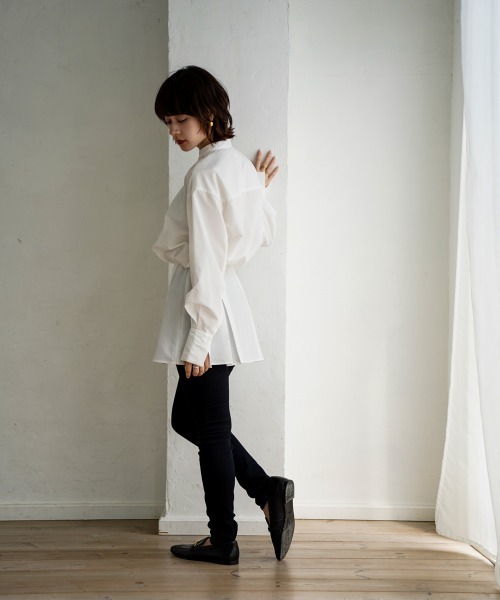 CIEL'AIR(シエルエアー)の「Peplum Long Sleeve Blouse(シャツ/ブラウス・レディース・グレー/ホワイト・FREE)」の13枚目の写真