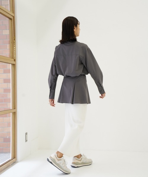 CIEL'AIR(シエルエアー)の「Peplum Long Sleeve Blouse(シャツ/ブラウス・レディース・グレー/ホワイト・FREE)」の21枚目の写真