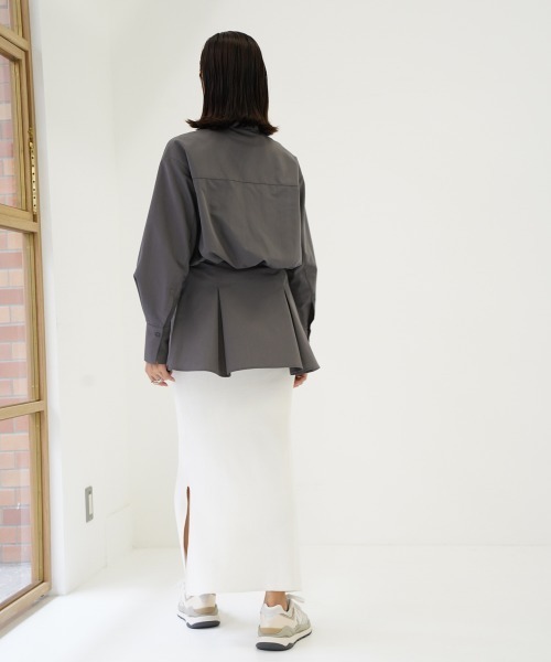 CIEL'AIR(シエルエアー)の「Peplum Long Sleeve Blouse(シャツ/ブラウス・レディース・グレー/ホワイト・FREE)」の22枚目の写真