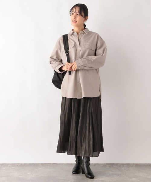GLOBAL WORK(グローバルワーク)の「GOODデニムシャツ/987176(シャツ/ブラウス・レディース・ネイビー/ブルー/グレイッシュベージュ・FREE)」の13枚目の写真