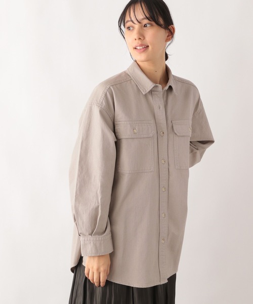 GLOBAL WORK(グローバルワーク)の「GOODデニムシャツ/987176(シャツ/ブラウス・レディース・ネイビー/ブルー/グレイッシュベージュ・FREE)」の10枚目の写真