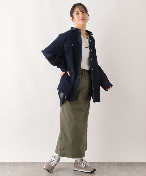 GLOBAL WORK(グローバルワーク)の「GOODデニムシャツ/987176(シャツ/ブラウス・レディース・ネイビー/ブルー/グレイッシュベージュ・FREE)」の7枚目の写真